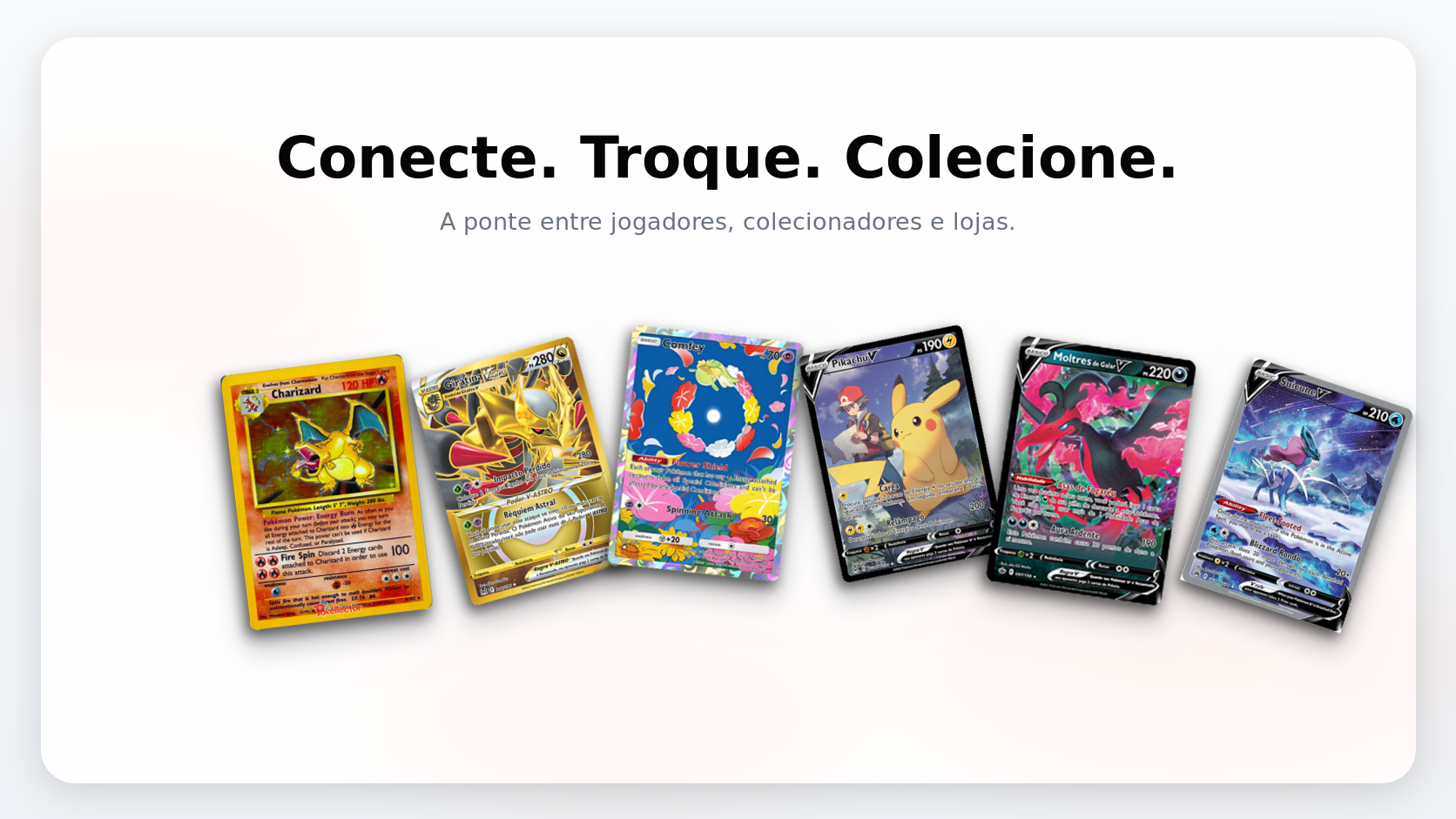 Cartas Pokemon para troca e lojas parceiras.